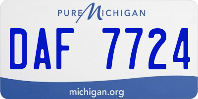 MI license plate DAF7724