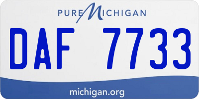 MI license plate DAF7733