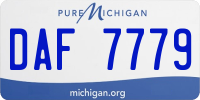 MI license plate DAF7779