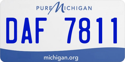 MI license plate DAF7811