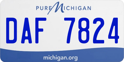 MI license plate DAF7824