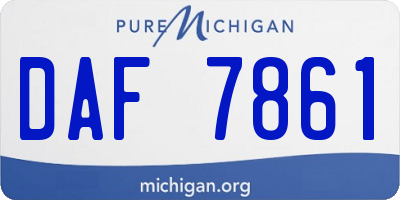 MI license plate DAF7861