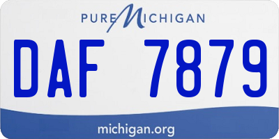 MI license plate DAF7879