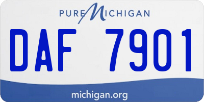 MI license plate DAF7901