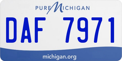 MI license plate DAF7971