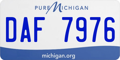 MI license plate DAF7976