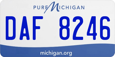 MI license plate DAF8246