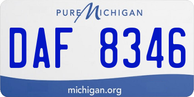MI license plate DAF8346