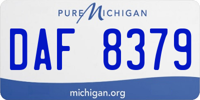 MI license plate DAF8379