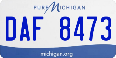 MI license plate DAF8473