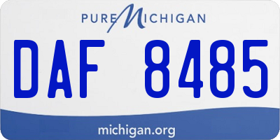 MI license plate DAF8485
