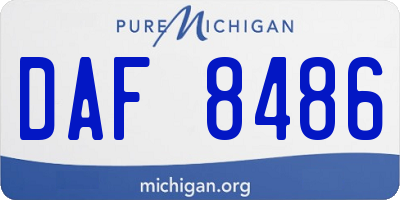 MI license plate DAF8486