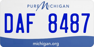MI license plate DAF8487