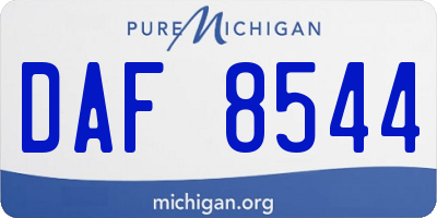 MI license plate DAF8544