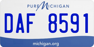 MI license plate DAF8591