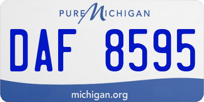 MI license plate DAF8595