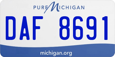 MI license plate DAF8691