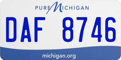 MI license plate DAF8746