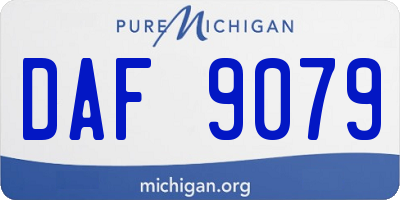 MI license plate DAF9079