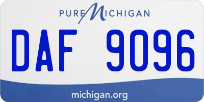MI license plate DAF9096