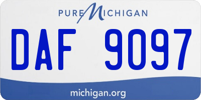 MI license plate DAF9097