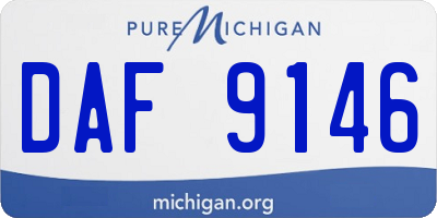 MI license plate DAF9146