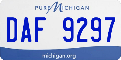 MI license plate DAF9297
