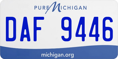 MI license plate DAF9446