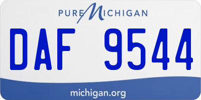 MI license plate DAF9544