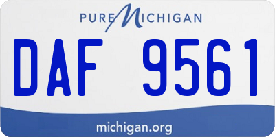 MI license plate DAF9561