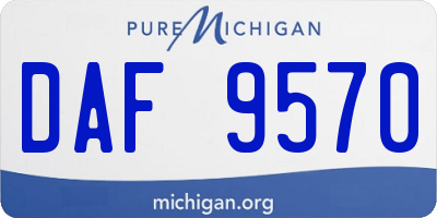 MI license plate DAF9570