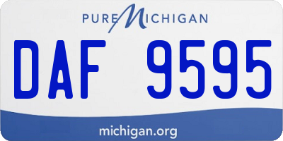 MI license plate DAF9595