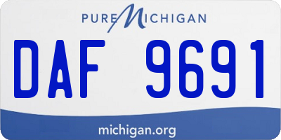 MI license plate DAF9691