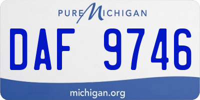 MI license plate DAF9746