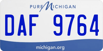 MI license plate DAF9764