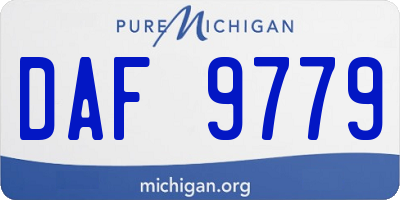MI license plate DAF9779