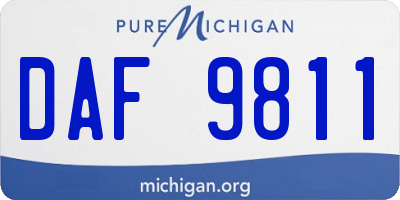 MI license plate DAF9811