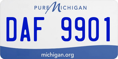 MI license plate DAF9901