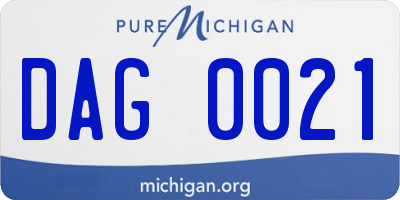 MI license plate DAG0021