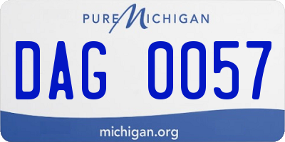 MI license plate DAG0057