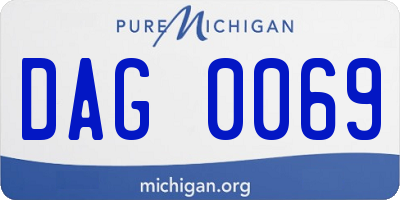 MI license plate DAG0069