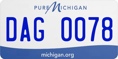 MI license plate DAG0078