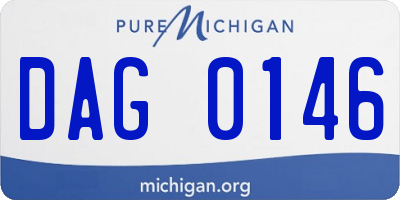 MI license plate DAG0146