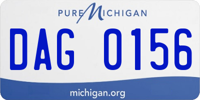 MI license plate DAG0156