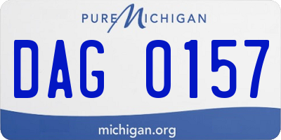 MI license plate DAG0157