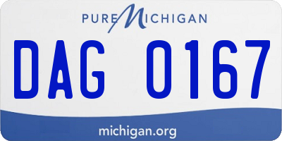 MI license plate DAG0167