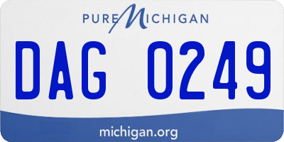 MI license plate DAG0249