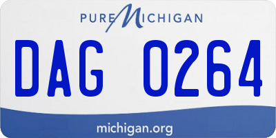 MI license plate DAG0264