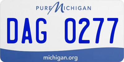 MI license plate DAG0277