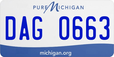 MI license plate DAG0663